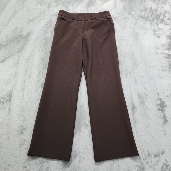 Worthington Pants Womens Size 2P PETITE Brown Modern Fit Trouser Leg Stretch - Picture 1 of 14